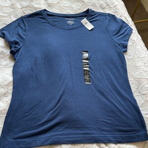 Banana Republic Navy Short-Sleeve Crewneck Tee